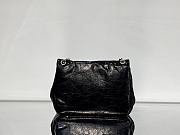Okify Balenciaga Monaco Mini Bag Black Silver Hardware 24.8x22x12cm - 3