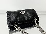 Okify Balenciaga Monaco Small Bag Black Silver Hardware 28x18x10cm - 5