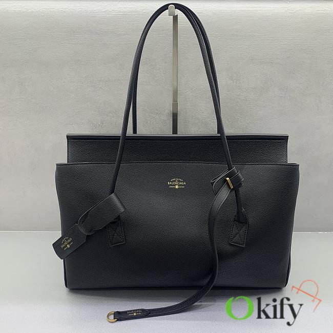 Okify Balenciaga Carrie Carry All Bag Black 44x33x14cm - 1