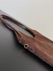 Okify MiuMiu Ivy Bag Dark Brown Suede 35x40cm - 6