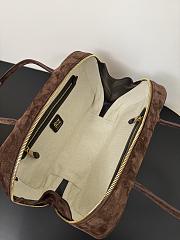 Okify MiuMiu Beau Bag Dark Brown Suede 34x23x10cm - 4