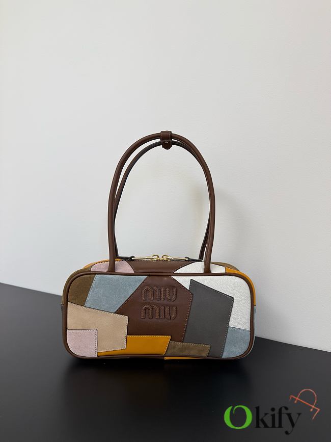 Okify MiuMiu Beau Patchwork Bag Colorful 27x12x9cm - 1