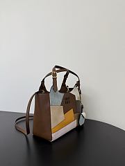 Okify MiuMiu Patchwork Leather Shopping Basket Bag 34x26x12cm - 5