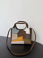 Okify MiuMiu Patchwork Leather Shopping Basket Bag 34x26x12cm - 4
