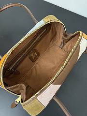 Okify MiuMiu Patchwork Leather Shopping Basket Bag 34x26x12cm - 2