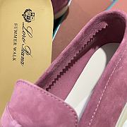 Okify Loro Piana Women Loafers Silver Hardware Pink  - 2
