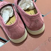 Okify Loro Piana Women Loafers Silver Hardware Pink  - 4