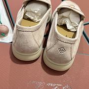 Okify Loro Piana Women Loafers Silver Hardware Light Beige - 6