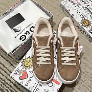 Okify Dolce & Gabbana Brown Wool Sneakers Unisex - 2