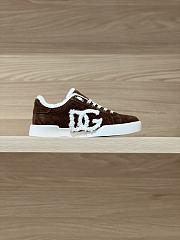 Okify Dolce & Gabbana Dark Brown Wool Sneakers Unisex - 5