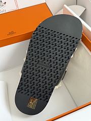 Okify Hermes Women Wool Slippers Black And White  - 3