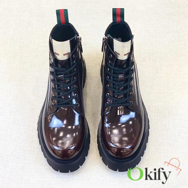 Okify Gucci Dark Brown Men Boots - 1