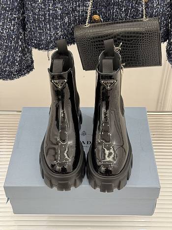 Okify Prada Black Women Ankle Boots 