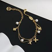 Okify Louis Vuitton Gold Bracelet With Pearl - 5