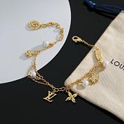 Okify Louis Vuitton Gold Bracelet With Pearl - 4