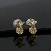Okify Louis Vuitton Gold Earrings With Diamonds And Pearl  - 2