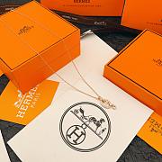 Okify Hermes Rose Gold Necklace 26988 - 2