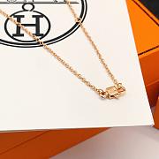 Okify Hermes Rose Gold Necklace 26988 - 3