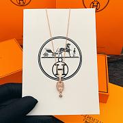 Okify Hermes Rose Gold Necklace 26988 - 4