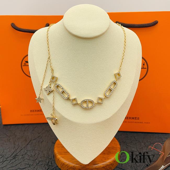 Okify Hermes x LV x Gucci Gold Necklace - 1