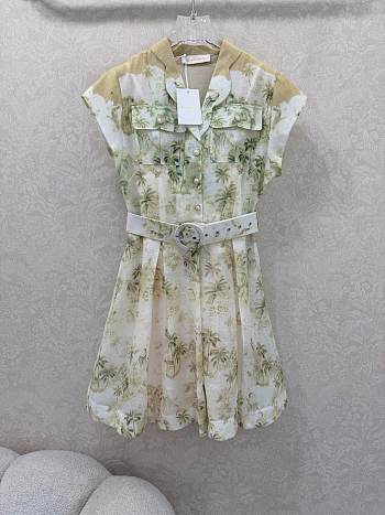 Okify Zimmermann Dress Stand Collar and Floral Pattern