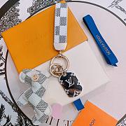 Okify Louis Vuitton Damier Dog Key Chain  - 5