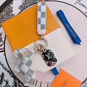 Okify Louis Vuitton Damier Dog Key Chain  - 4