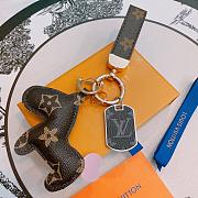 Okify Louis Vuitton Monogram Dog Key Chain  - 5