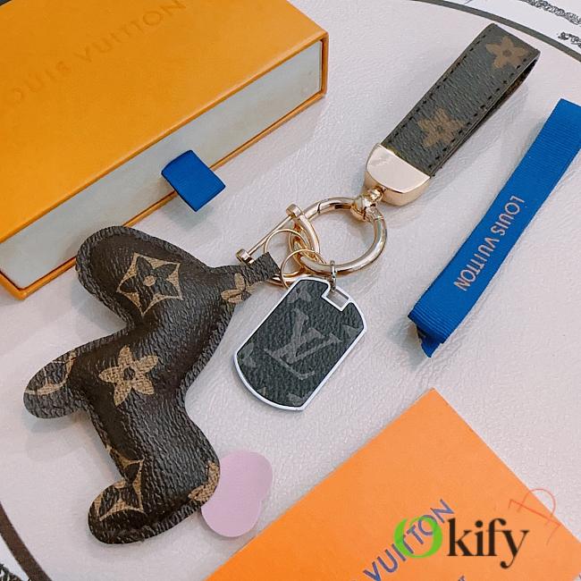 Okify Louis Vuitton Monogram Dog Key Chain  - 1
