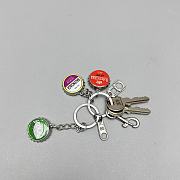 Okify Balenciaga Bottle Cap Silver Key Chain  - 3