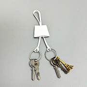 Okify Balenciaga White Tag And Keys Bag Charm - 6