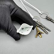 Okify Balenciaga White Tag And Keys Bag Charm - 4