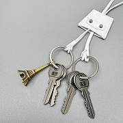 Okify Balenciaga White Tag And Keys Bag Charm - 5