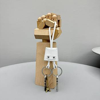 Okify Balenciaga White Tag And Keys Bag Charm