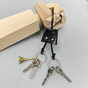 Okify Balenciaga Black Tag And Keys Bag Charm - 6