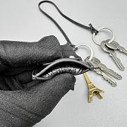 Okify Balenciaga Black Tag And Keys Bag Charm - 4