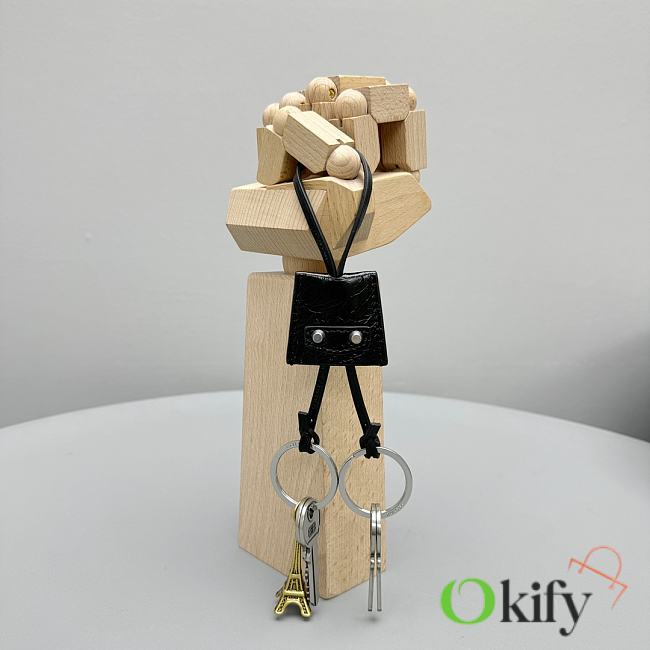 Okify Balenciaga Black Tag And Keys Bag Charm - 1