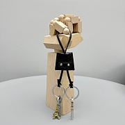 Okify Balenciaga Black Tag And Keys Bag Charm - 1