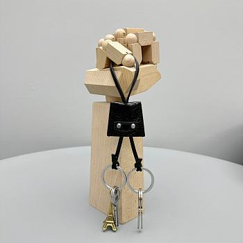 Okify Balenciaga Black Tag And Keys Bag Charm