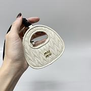 Okify MiuMiu White Hobo Bag Charm - 3