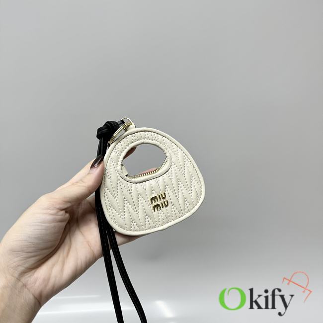Okify MiuMiu White Hobo Bag Charm - 1