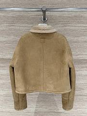 Okify Loewe Light Brown Suede And Fur Coat - 5