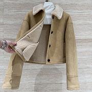 Okify Loewe Light Brown Suede And Fur Coat - 3