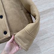 Okify Loewe Light Brown Suede And Fur Coat - 2