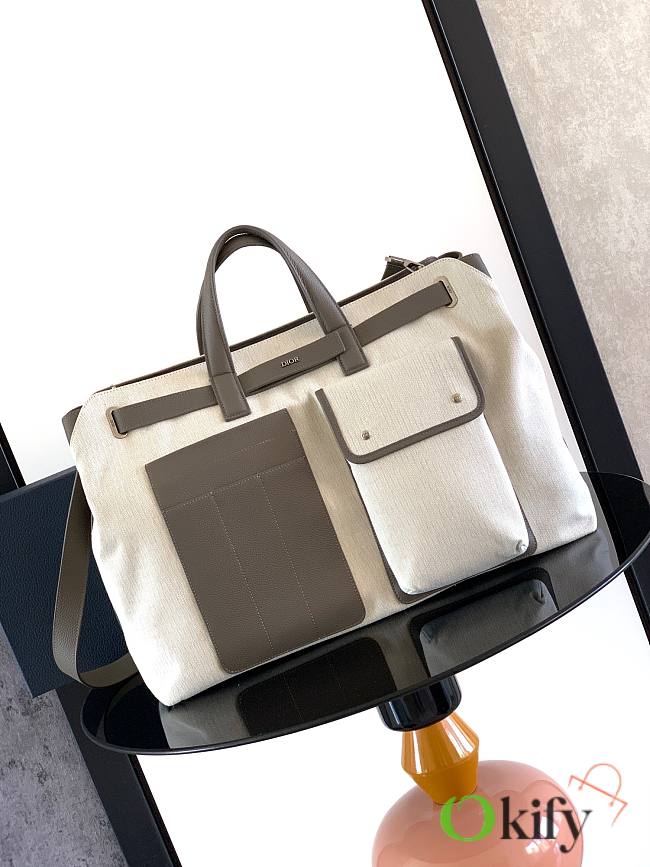 Okify Dior Normandie Bag White And Gray 49x36.2x22cm - 1