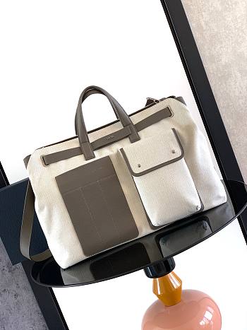 Okify Dior Normandie Bag White And Gray 49x36.2x22cm