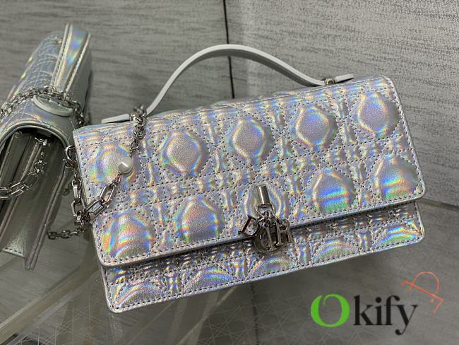 Okify Dior My Dior Mini Bag Hollogram Silver 21x11x5cm - 1