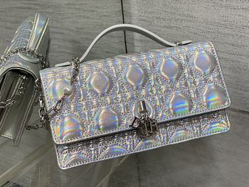 Okify Dior My Dior Mini Bag Hollogram Silver 21x11x5cm