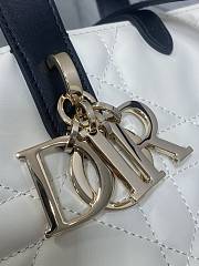 Okify Dior Toujours Bag White Black Strap 18x16x12cm - 4