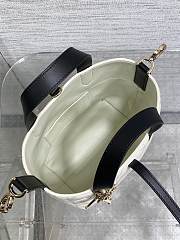 Okify Dior Toujours Bag White Black Strap 18x16x12cm - 6